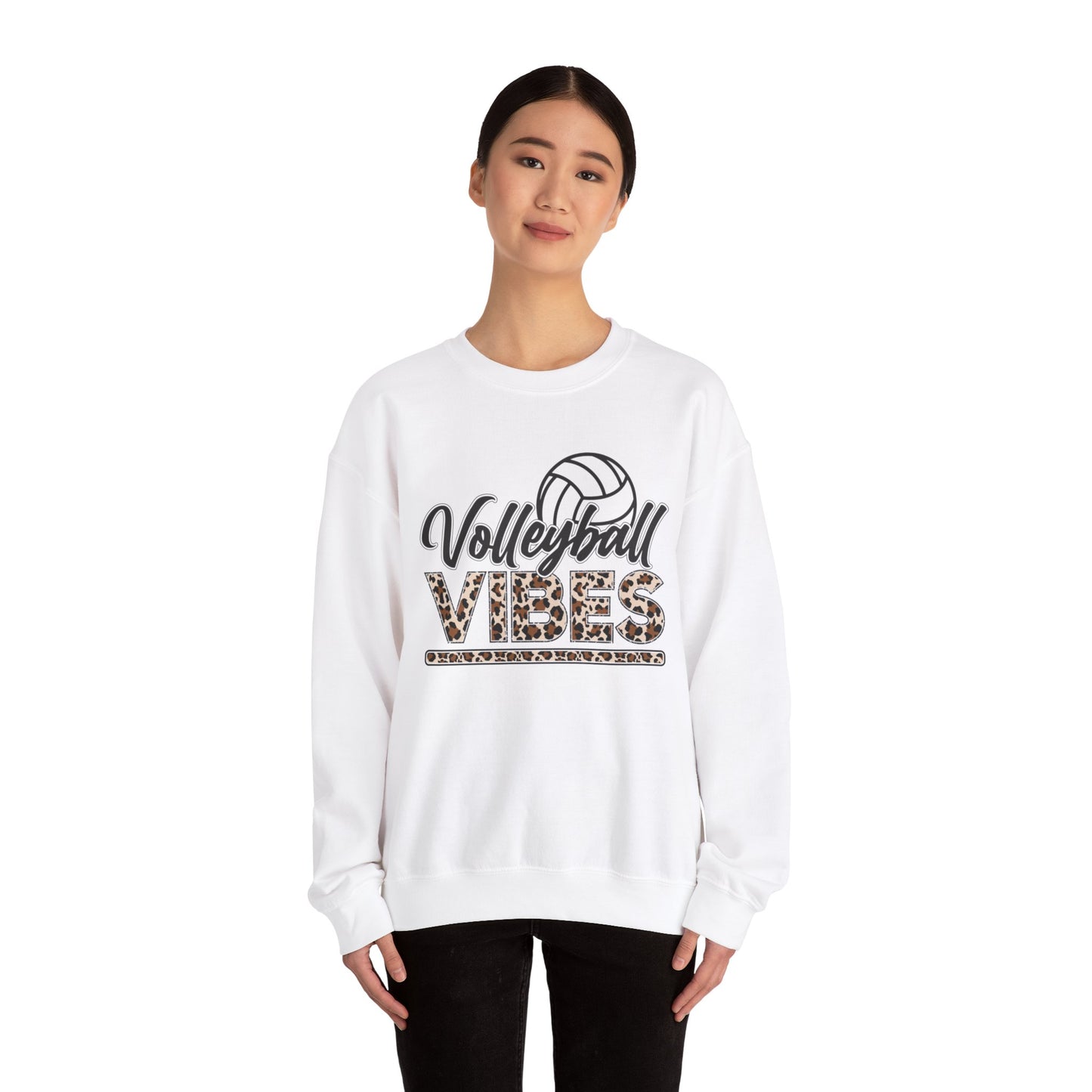 Volleyball Vibes Leopard Sweatshirt