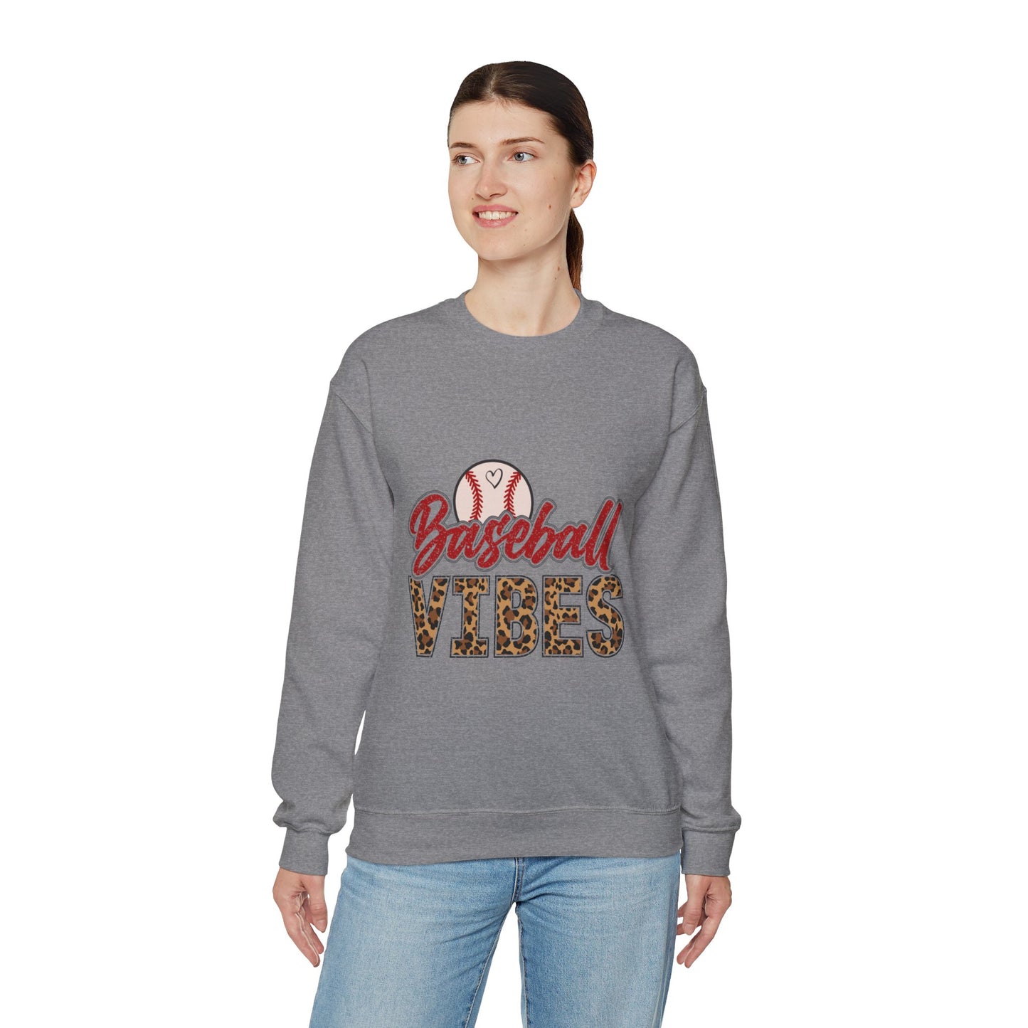 Baseball Vibes Leopard Sweatshirt