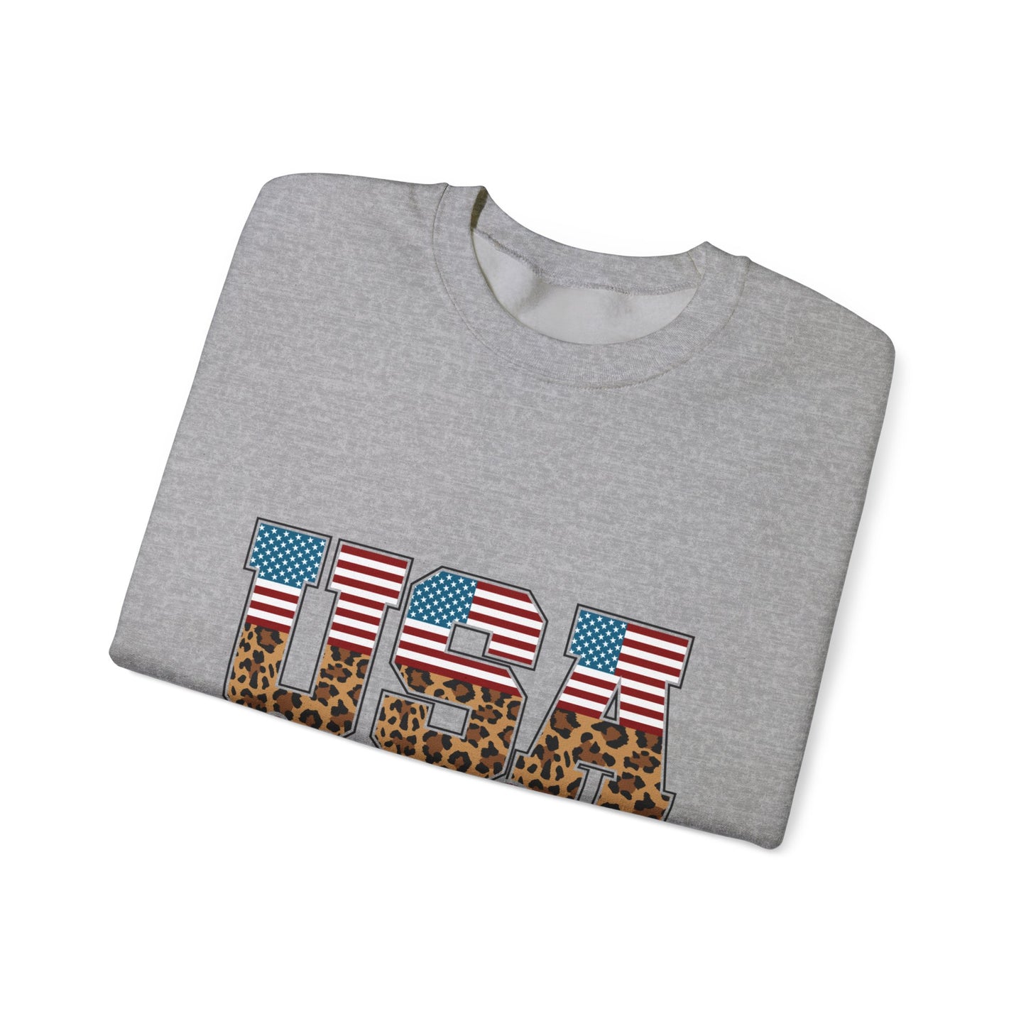 USA Vibes Leopard Sweatshirt