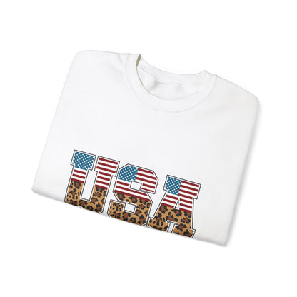 USA Vibes Leopard Sweatshirt