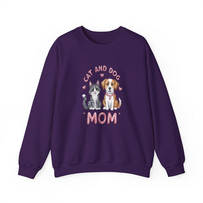 Pet Cat Dog Mom Sweatshirt - Women's Crewneck