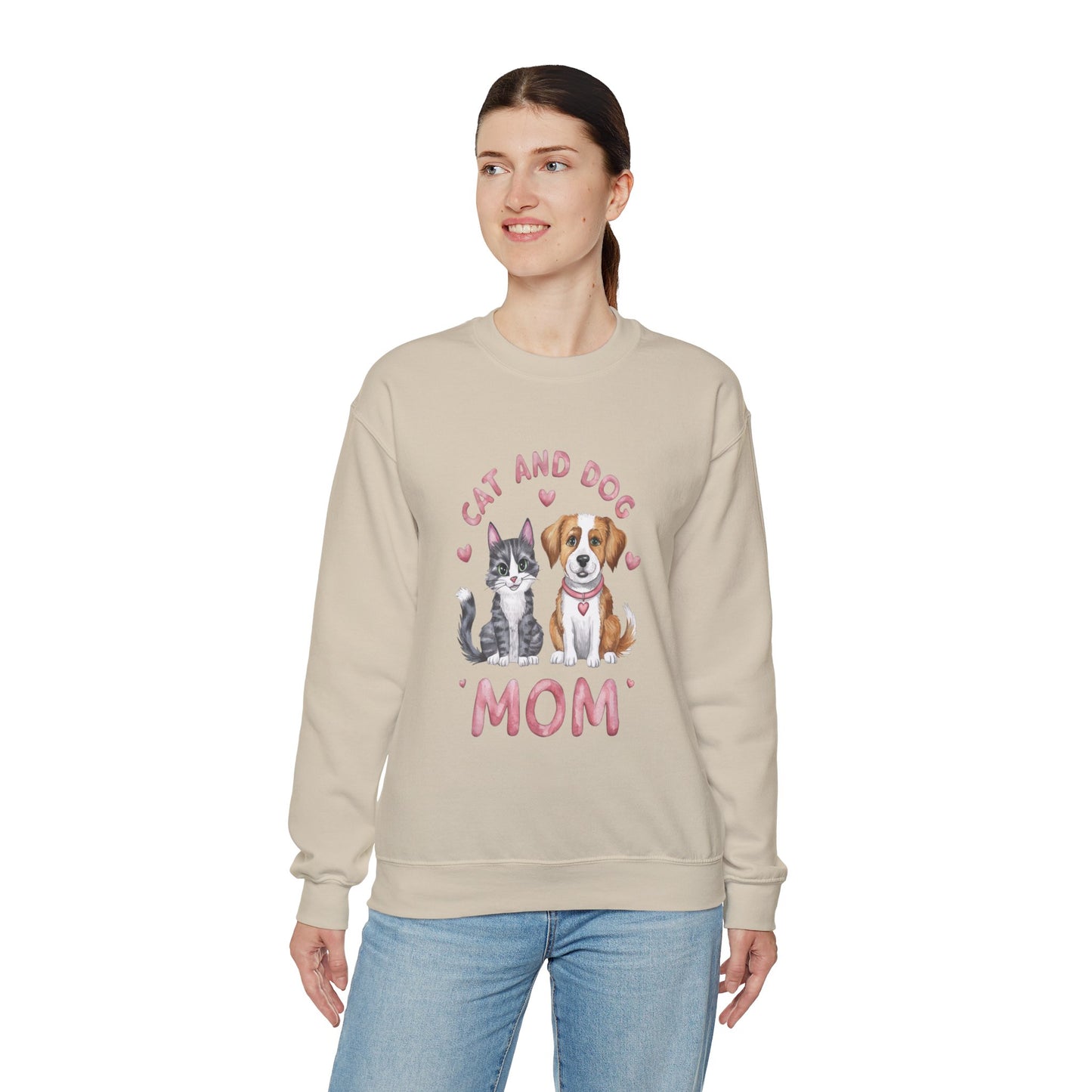 Pet Cat Dog Mom Sweatshirt - Women's Crewneck