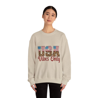 USA Vibes Leopard Sweatshirt