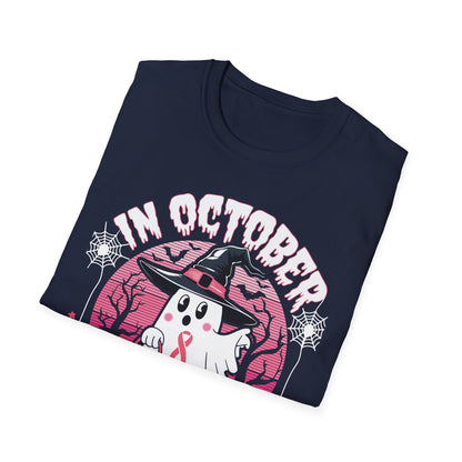 Breast Cancer Awareness Pink October Halloween Unisex T-Shirt