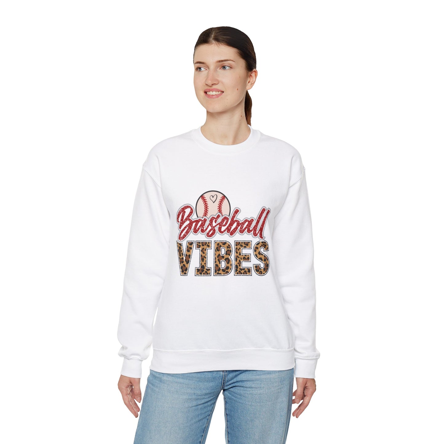 Baseball Vibes Leopard Sweatshirt