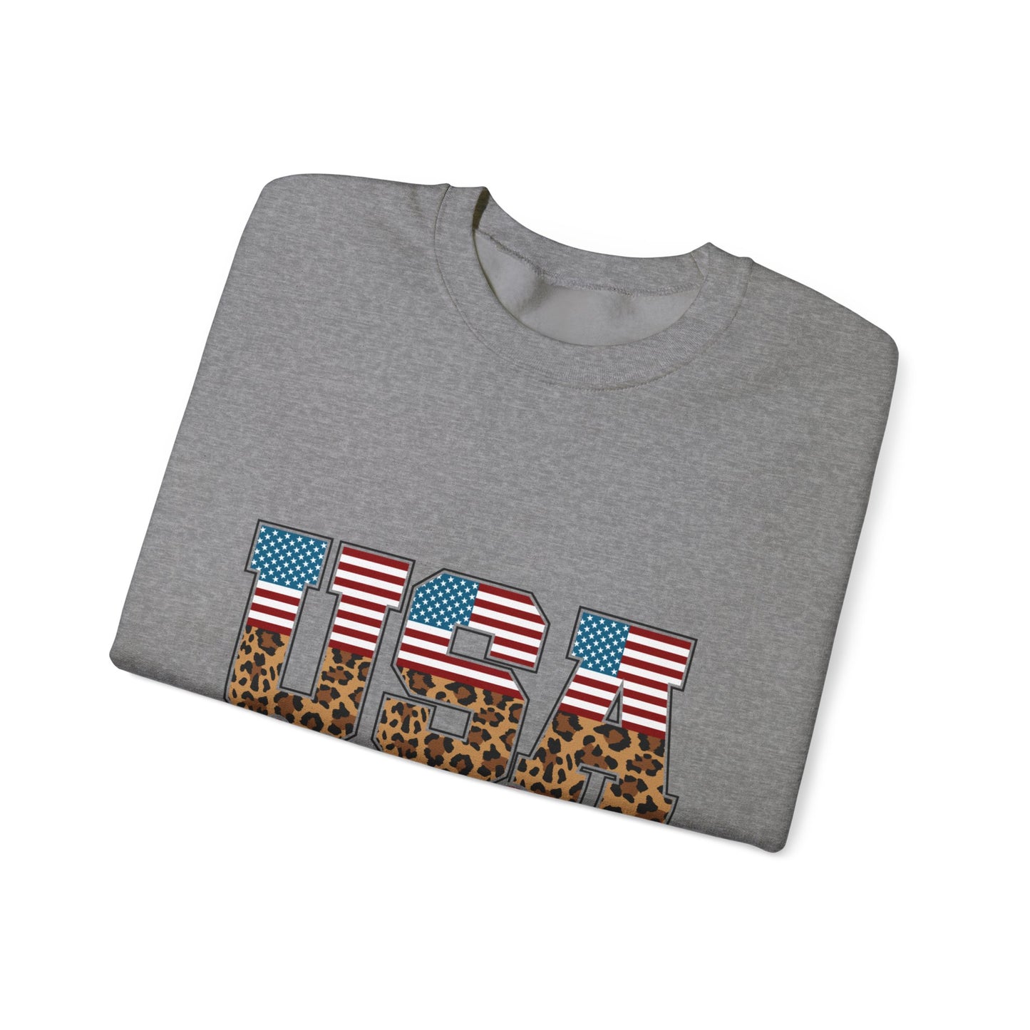 USA Vibes Leopard Sweatshirt