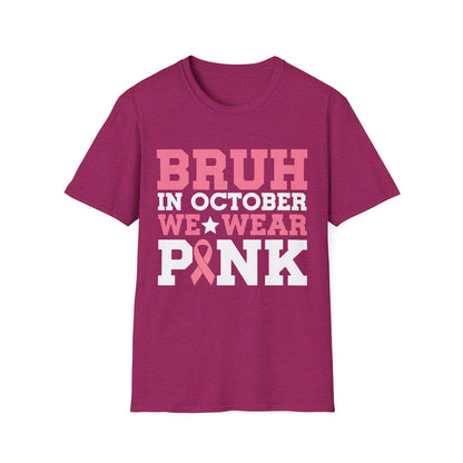 Bruh In October We Wear Pink Boys T-Shirt