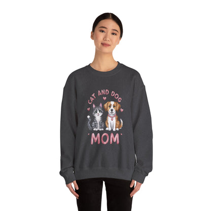 Pet Cat Dog Mom Sweatshirt - Women's Crewneck