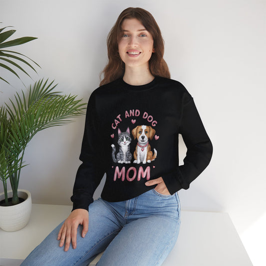 Pet Cat Dog Mom Sweatshirt - Women's Crewneck