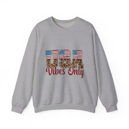 USA Vibes Leopard Sweatshirt