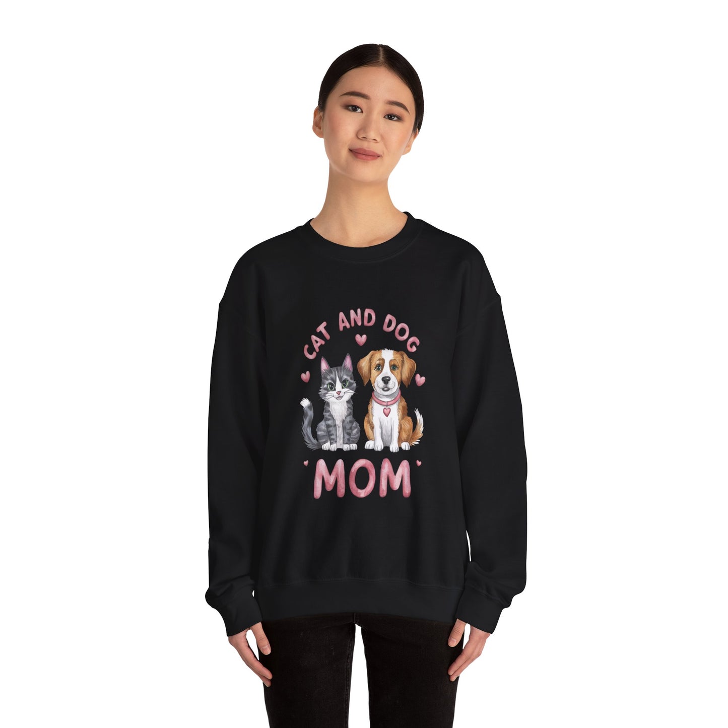 Pet Cat Dog Mom Sweatshirt - Women's Crewneck