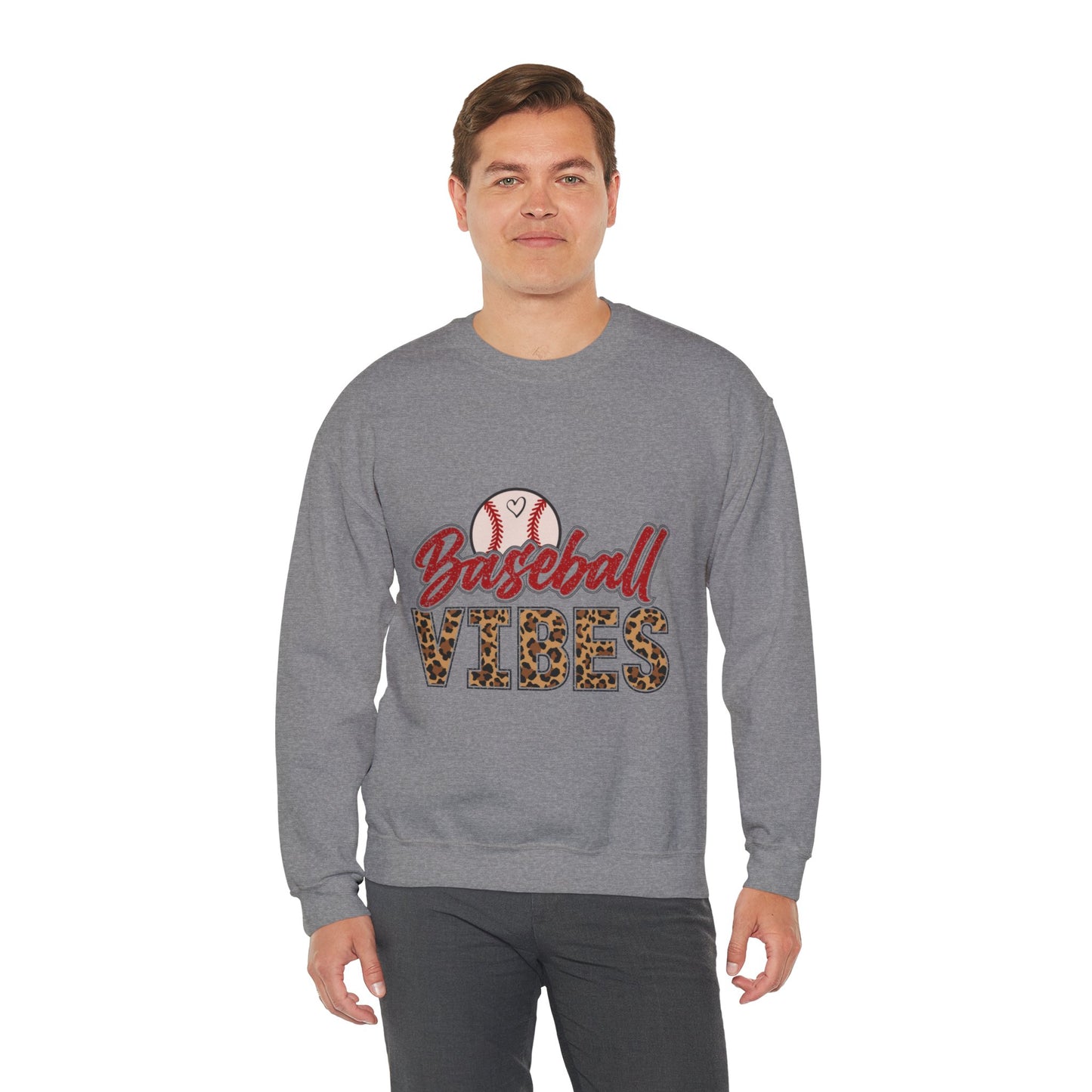 Baseball Vibes Leopard Sweatshirt