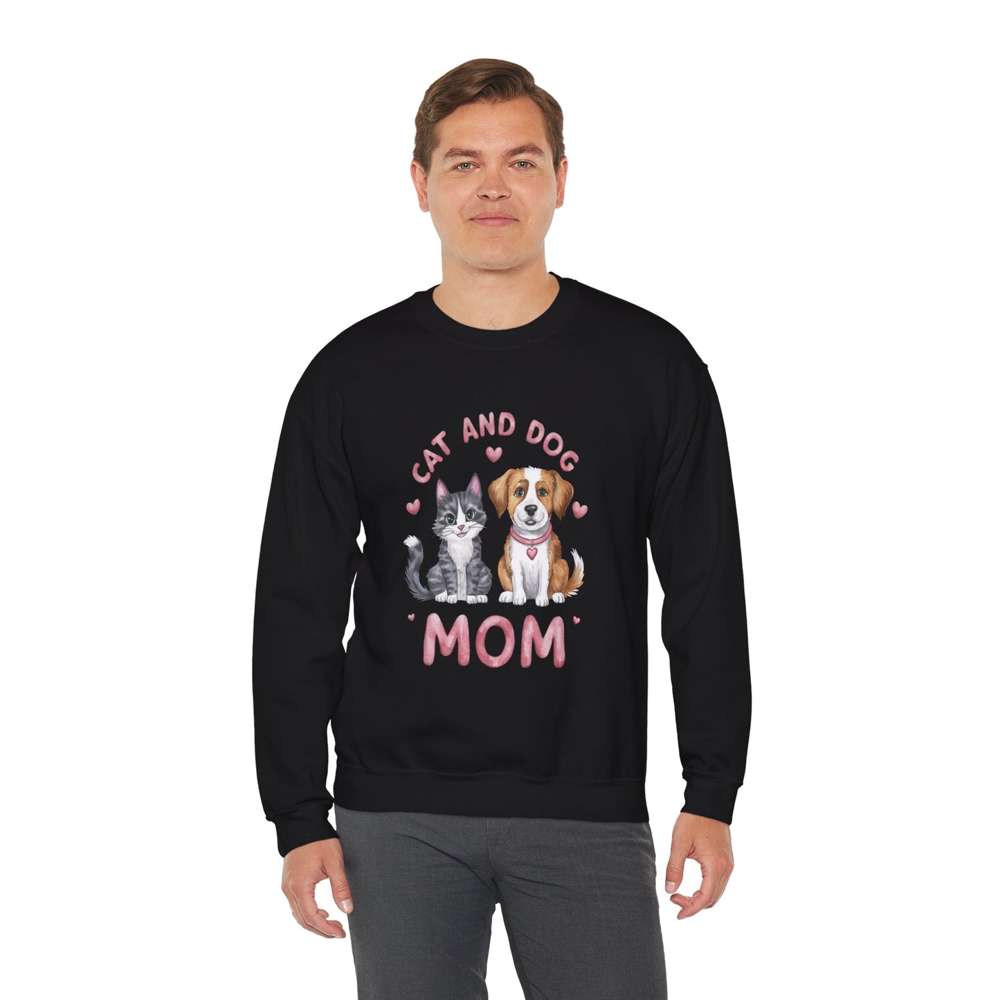 Pet Cat Dog Mom Sweatshirt - Women's Crewneck