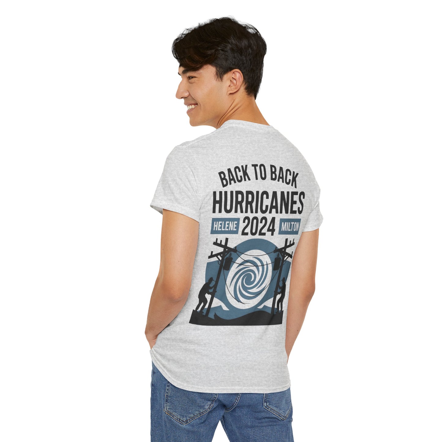 Hurricane Helene Milton 2024 Lineman T-Shirt