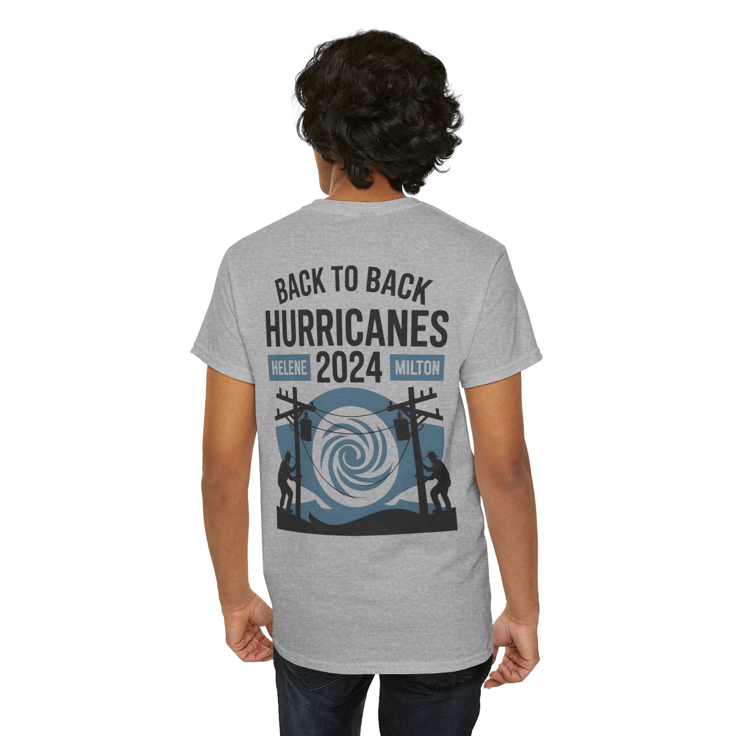 Hurricane Helene Milton 2024 Lineman T-Shirt