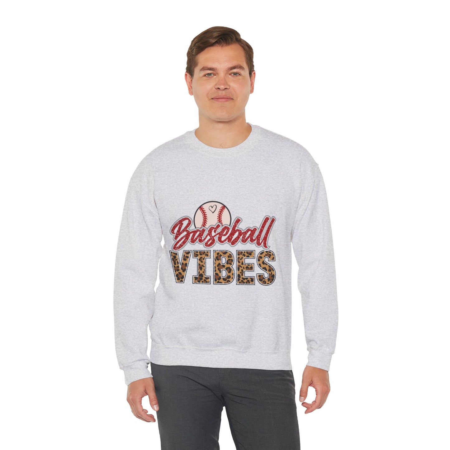 Baseball Vibes Leopard Sweatshirt