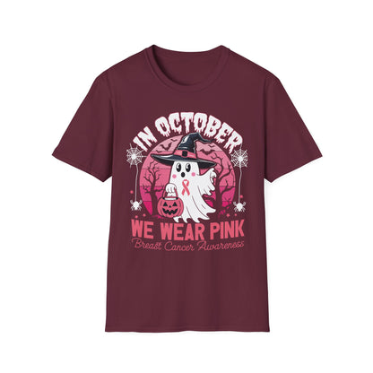 Breast Cancer Awareness Pink October Halloween Unisex T-Shirt