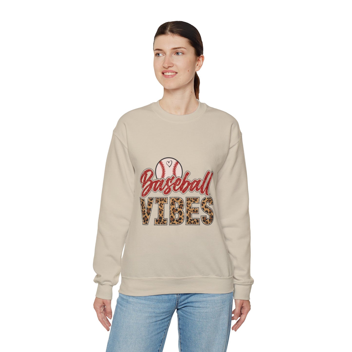 Baseball Vibes Leopard Sweatshirt