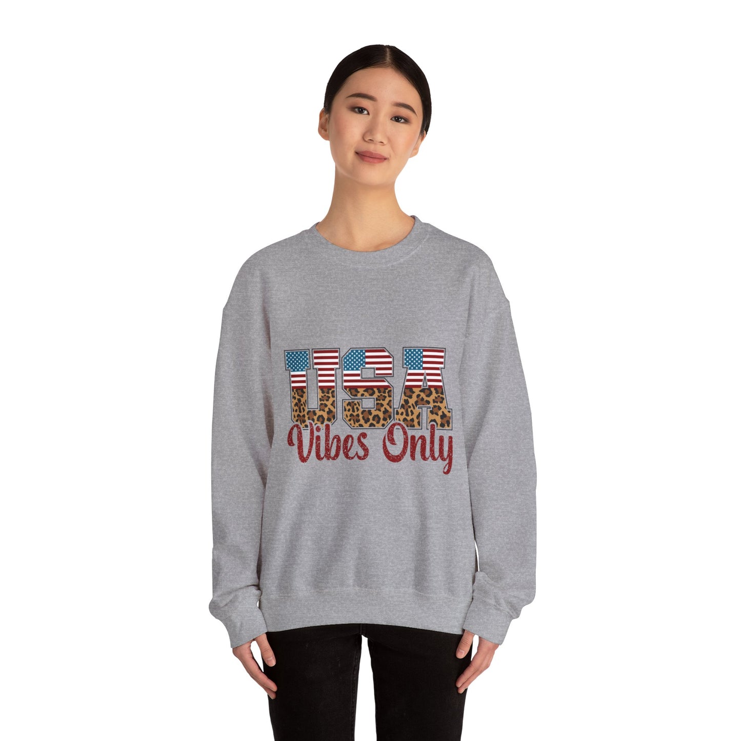 USA Vibes Leopard Sweatshirt