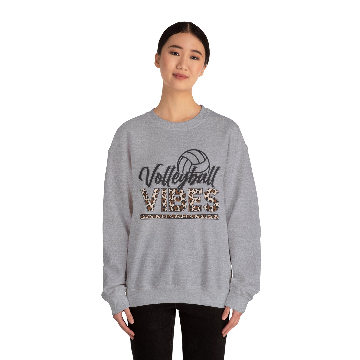 Volleyball Vibes Leopard Sweatshirt