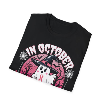 Breast Cancer Awareness Pink October Halloween Unisex T-Shirt