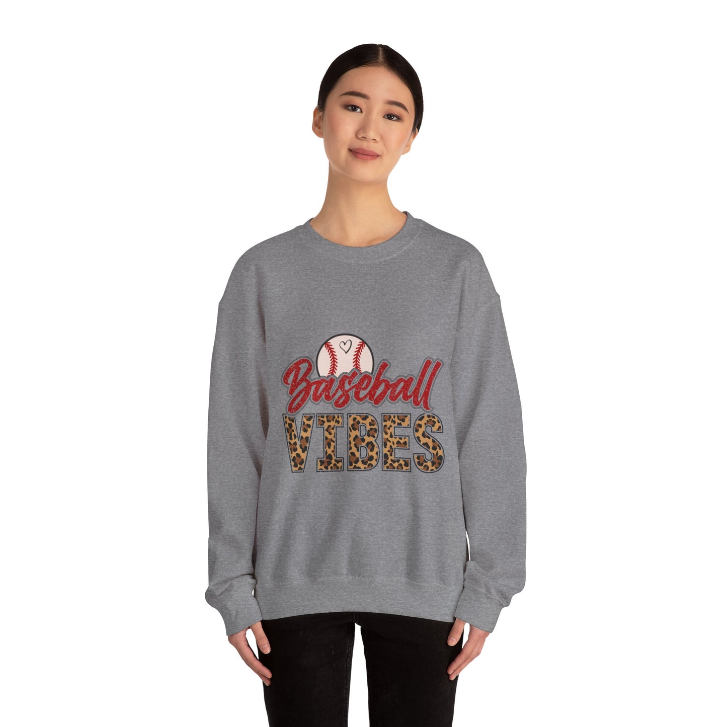 Baseball Vibes Leopard Sweatshirt