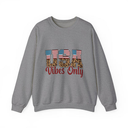 USA Vibes Leopard Sweatshirt