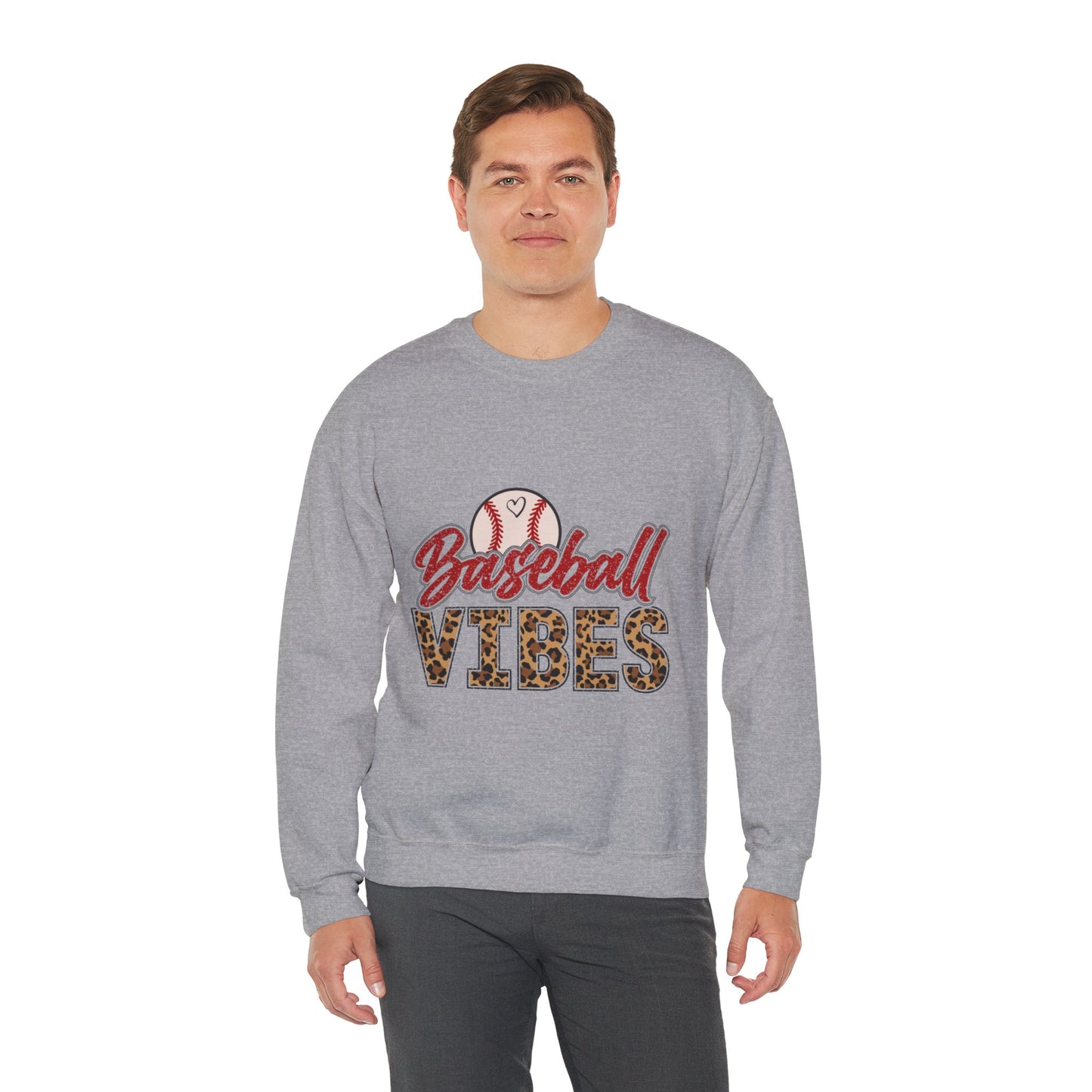 Baseball Vibes Leopard Sweatshirt