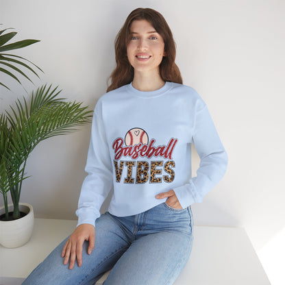 Baseball Vibes Leopard Sweatshirt