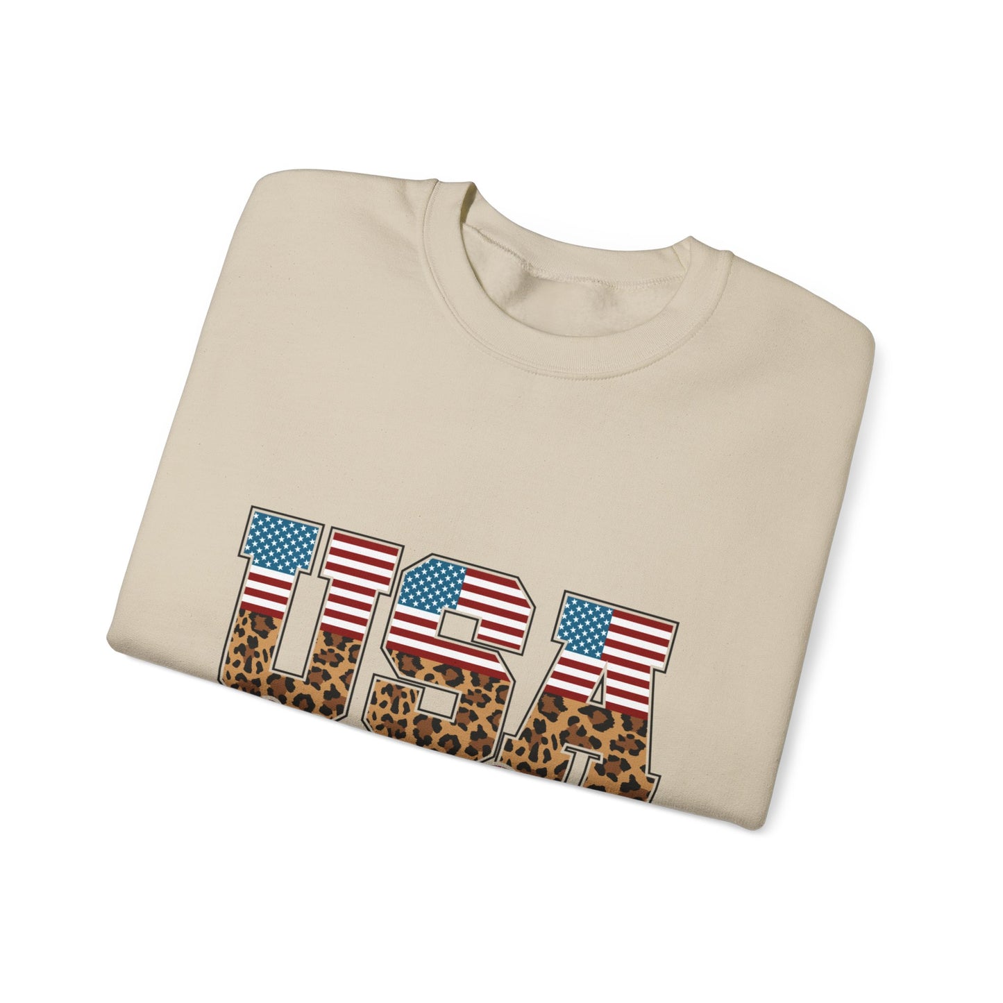 USA Vibes Leopard Sweatshirt