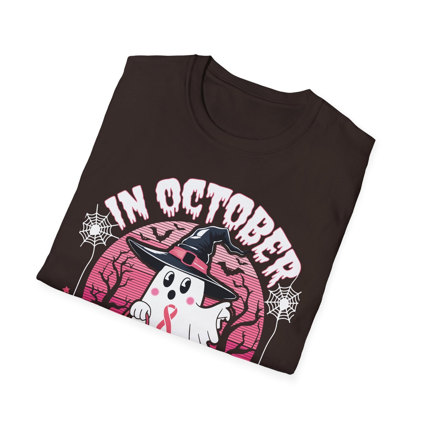 Breast Cancer Awareness Pink October Halloween Unisex T-Shirt