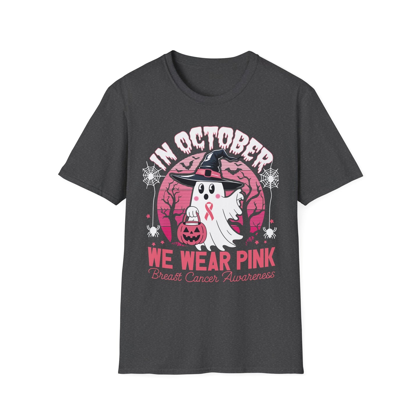 Breast Cancer Awareness Pink October Halloween Unisex T-Shirt