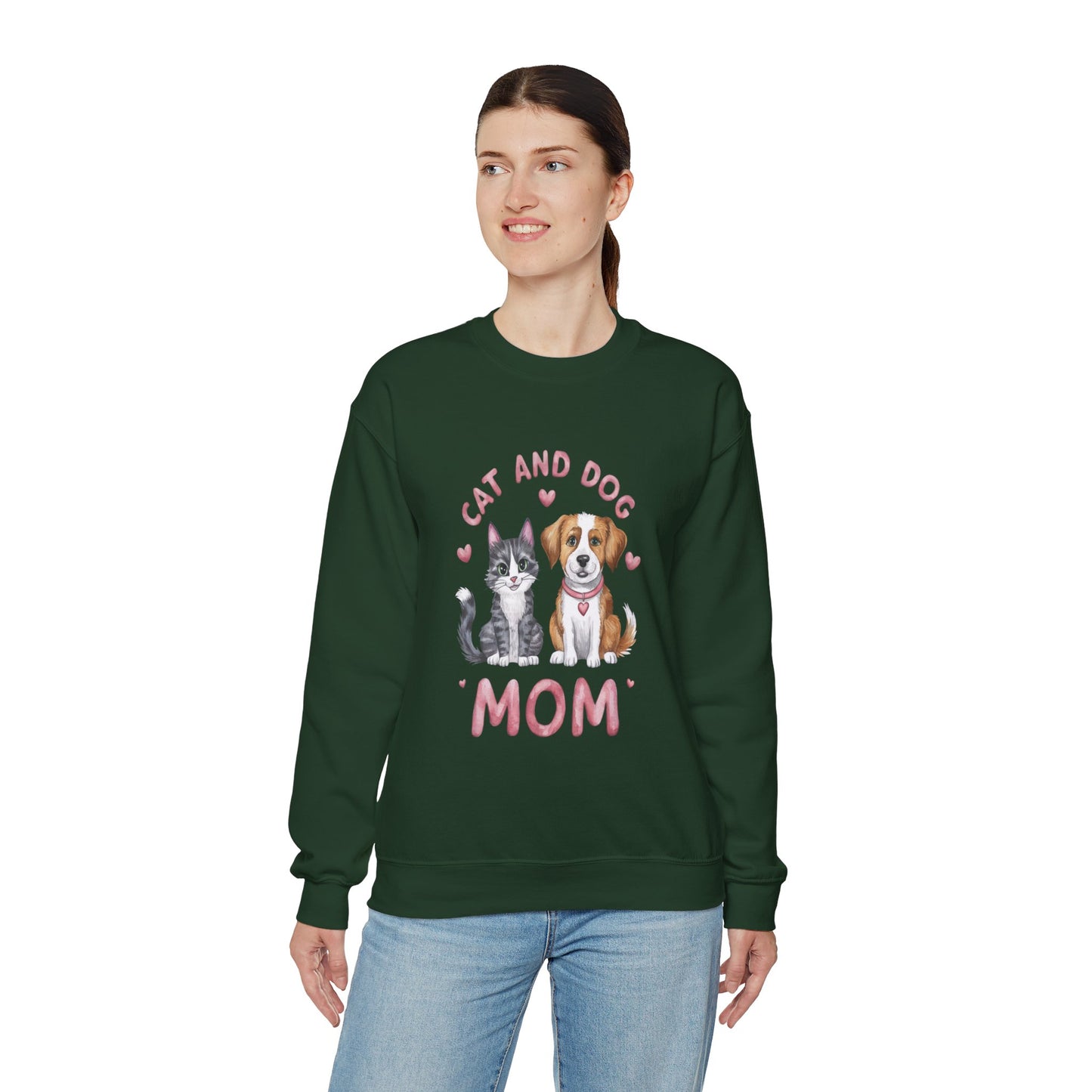 Pet Cat Dog Mom Sweatshirt - Women's Crewneck