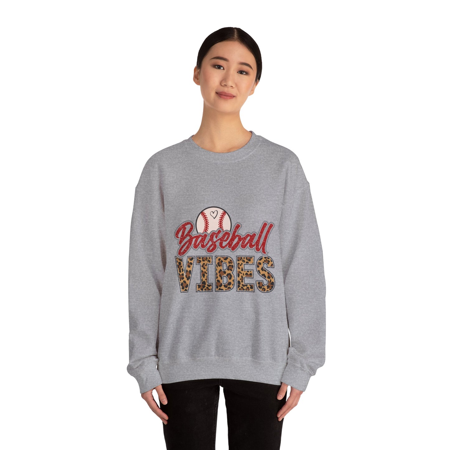 Baseball Vibes Leopard Sweatshirt