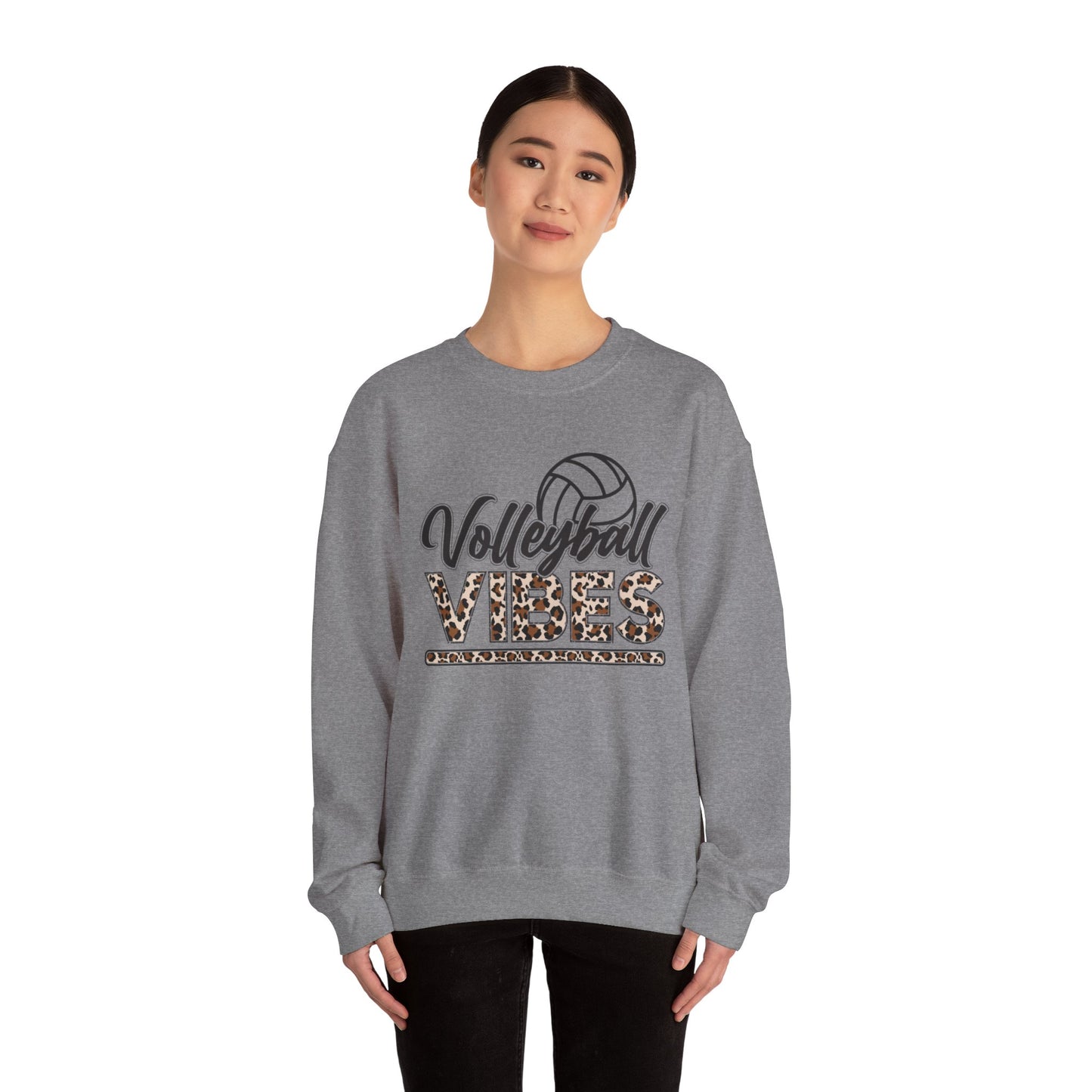 Volleyball Vibes Leopard Sweatshirt