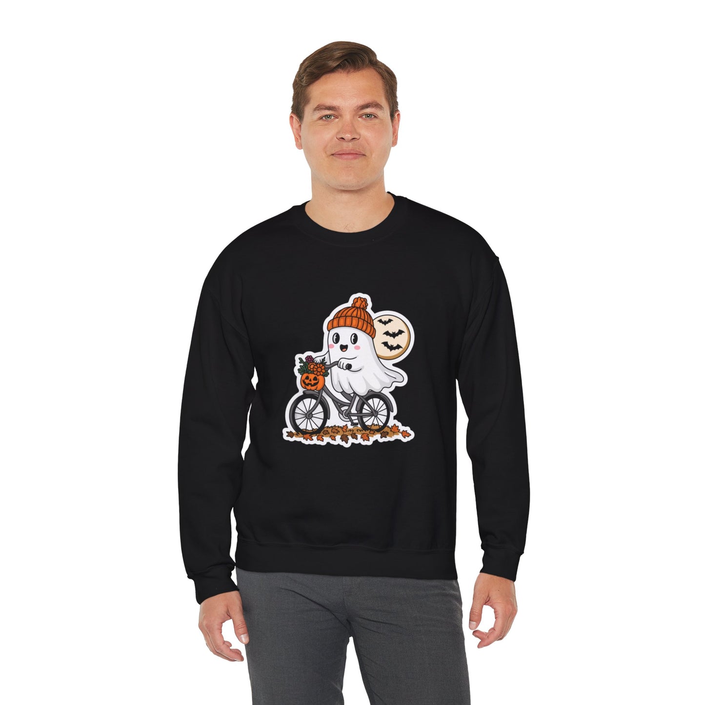 Ghost Bicycle Pumpkin Halloween sweatshirts For Men Women