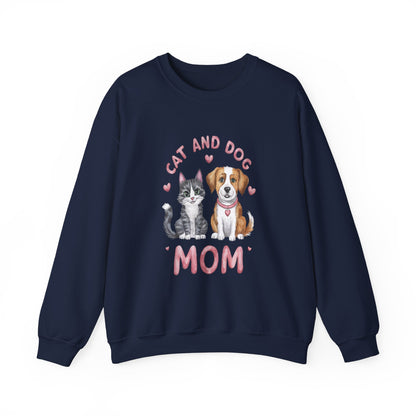 Pet Cat Dog Mom Sweatshirt - Women's Crewneck